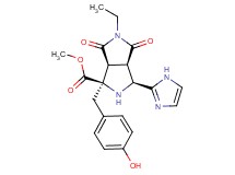 methyl (1R*,3S*,3aR*,6aS*)-5-ethyl-1-(4-hydroxybenzyl)-3-(1H-imidazol-2-yl)-4,6-dioxooctahydropyrrolo[3,4-c]pyrrole-1-carboxylate