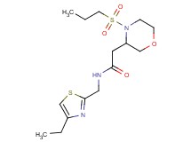 N-[(4-ethyl-1,3-thiazol-2-yl)methyl]-2-[4-(propylsulfonyl)-3-morpholinyl]acetamide