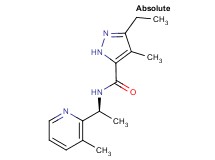 3-ethyl-4-methyl-N-[(1S)-1-(3-methylpyridin-2-yl)ethyl]-1H-pyrazole-5-carboxamide