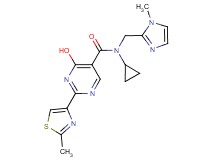 N-cyclopropyl-4-hydroxy-N-[(1-methyl-1H-imidazol-2-yl)methyl]-2-(2-methyl-1,3-thiazol-4-yl)pyrimidine-5-carboxamide
