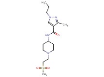 3-methyl-N-{1-[2-(methylsulfonyl)ethyl]-4-piperidinyl}-1-propyl-1H-pyrazole-4-carboxamide