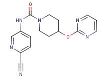 N-(6-cyanopyridin-3-yl)-4-(pyrimidin-2-yloxy)piperidine-1-carboxamide