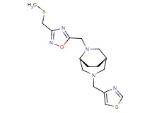 (1S*,5R*)-6-({3-[(methylthio)methyl]-1,2,4-oxadiazol-5-yl}methyl)-3-(1,3-thiazol-4-ylmethyl)-3,6-diazabicyclo[3.2.2]nonane