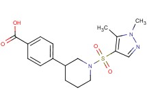 4-{1-[(1,5-dimethyl-1H-pyrazol-4-yl)sulfonyl]piperidin-3-yl}benzoic acid