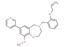 4-[2-(allyloxy)benzyl]-9-methoxy-7-(3-pyridinyl)-2,3,4,5-tetrahydro-1,4-benzoxazepine