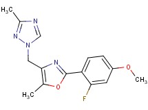 1-{[2-(2-fluoro-4-methoxyphenyl)-5-methyl-1,3-oxazol-4-yl]methyl}-3-methyl-1H-1,2,4-triazole