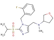 N-{[1-(2-fluorobenzyl)-2-(isopropylsulfonyl)-1H-imidazol-5-yl]methyl}-N-methyltetrahydro-3-furanamine
