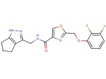 2-[(2,3-difluorophenoxy)methyl]-N-(1,4,5,6-tetrahydrocyclopenta[c]pyrazol-3-ylmethyl)-1,3-oxazole-4-carboxamide
