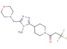 4-({4-methyl-5-[1-(3,3,3-trifluoropropanoyl)piperidin-4-yl]-4H-1,2,4-triazol-3-yl}methyl)morpholine