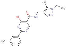 N-[(1-ethyl-5-methyl-1H-pyrazol-4-yl)methyl]-4-hydroxy-2-(3-methylphenyl)pyrimidine-5-carboxamide