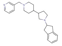 3-({4-[1-(2,3-dihydro-1H-inden-2-yl)-3-pyrrolidinyl]-1-piperidinyl}methyl)pyridine
