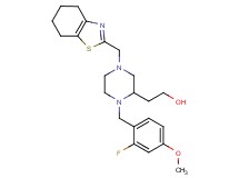 2-[1-(2-fluoro-4-methoxybenzyl)-4-(4,5,6,7-tetrahydro-1,3-benzothiazol-2-ylmethyl)-2-piperazinyl]ethanol