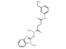 N'-(3-ethylphenyl)-N-methyl-N-[(1-methyl-1H-benzimidazol-2-yl)methyl]succinamide
