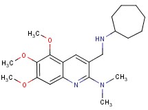 3-[(cycloheptylamino)methyl]-5,6,7-trimethoxy-N,N-dimethyl-2-quinolinamine