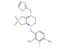 (4aS*,7aR*)-1-(3-fluoro-2,4-dimethylbenzyl)-4-(1H-imidazol-2-ylmethyl)octahydrothieno[3,4-b]pyrazine 6,6-dioxide