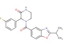 3-(3-fluorophenyl)-4-[(2-isopropyl-1,3-benzoxazol-5-yl)carbonyl]-2-piperazinone