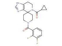 5-(cyclopropylcarbonyl)-1'-(2,3-difluorobenzoyl)-1,5,6,7-tetrahydrospiro[imidazo[4,5-c]pyridine-4,4'-piperidine]