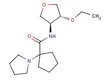 N-[(3S*,4R*)-4-ethoxytetrahydrofuran-3-yl]-1-pyrrolidin-1-ylcyclopentanecarboxamide