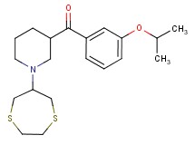 [1-(1,4-dithiepan-6-yl)-3-piperidinyl](3-isopropoxyphenyl)methanone
