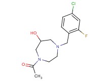 1-acetyl-4-(4-chloro-2-fluorobenzyl)-1,4-diazepan-6-ol
