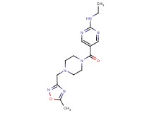 N-ethyl-5-({4-[(5-methyl-1,2,4-oxadiazol-3-yl)methyl]-1-piperazinyl}carbonyl)-2-pyrimidinamine