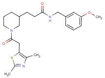 3-{1-[(2,4-dimethyl-1,3-thiazol-5-yl)acetyl]-3-piperidinyl}-N-(3-methoxybenzyl)propanamide