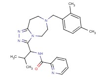 N-{1-[7-(2,4-dimethylbenzyl)-6,7,8,9-tetrahydro-5H-[1,2,4]triazolo[4,3-d][1,4]diazepin-3-yl]-2-methylpropyl}-2-pyridinecarboxamide