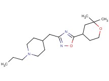 4-{[5-(2,2-dimethyltetrahydro-2H-pyran-4-yl)-1,2,4-oxadiazol-3-yl]methyl}-1-propylpiperidine