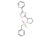 2-{5-[1-(benzylsulfonyl)-2-pyrrolidinyl]-1,2,4-oxadiazol-3-yl}pyridine