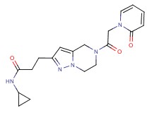 N-cyclopropyl-3-{5-[(2-oxo-1(2H)-pyridinyl)acetyl]-4,5,6,7-tetrahydropyrazolo[1,5-a]pyrazin-2-yl}propanamide