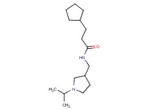 3-cyclopentyl-N-[(1-isopropylpyrrolidin-3-yl)methyl]propanamide