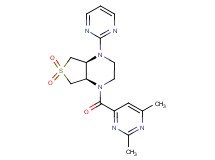 (4aS*,7aR*)-1-[(2,6-dimethylpyrimidin-4-yl)carbonyl]-4-pyrimidin-2-yloctahydrothieno[3,4-b]pyrazine 6,6-dioxide