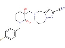 5-{[1-(4-fluorobenzyl)-3-hydroxy-2-oxopiperidin-3-yl]methyl}-5,6,7,8-tetrahydro-4H-pyrazolo[1,5-a][1,4]diazepine-2-carbonitrile