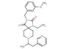 1-ethyl-3-(3-methoxybenzyl)-8-[1-methyl-2-(3-pyridinyl)ethyl]-1,3,8-triazaspiro[4.5]decane-2,4-dione
