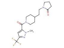 1-[2-(1-{[1-methyl-3-(trifluoromethyl)-1H-pyrazol-5-yl]carbonyl}-4-piperidinyl)ethyl]-2-pyrrolidinone