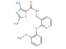 2-amino-N-{[2-(2-methoxyphenoxy)-3-pyridinyl]methyl}-4-methyl-1,3-thiazole-5-carboxamide