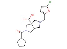(3aS*,6aS*)-2-[(5-chloro-2-furyl)methyl]-5-(cyclopentylcarbonyl)hexahydropyrrolo[3,4-c]pyrrole-3a(1H)-carboxylic acid