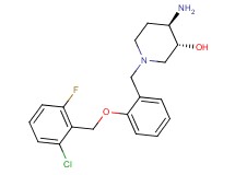 (3R*,4R*)-4-amino-1-{2-[(2-chloro-6-fluorobenzyl)oxy]benzyl}piperidin-3-ol