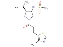 N-{(3S*,4R*)-4-isopropyl-1-[3-(4-methyl-1,3-thiazol-5-yl)propanoyl]-3-pyrrolidinyl}methanesulfonamide