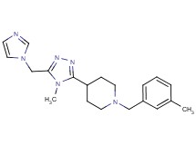 4-[5-(1H-imidazol-1-ylmethyl)-4-methyl-4H-1,2,4-triazol-3-yl]-1-(3-methylbenzyl)piperidine
