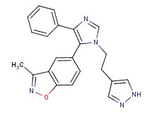 3-methyl-5-{4-phenyl-1-[2-(1H-pyrazol-4-yl)ethyl]-1H-imidazol-5-yl}-1,2-benzisoxazole