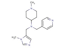 1-methyl-N-[(1-methyl-1H-imidazol-5-yl)methyl]-N-(pyridin-4-ylmethyl)piperidin-4-amine