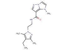 N-[2-(4-ethyl-3,5-dimethyl-1H-pyrazol-1-yl)ethyl]-1-methyl-1H-imidazo[1,2-b]pyrazole-7-carboxamide