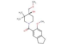 (4S)-1-[(6-methoxy-2,3-dihydro-1H-inden-5-yl)carbonyl]-4-(methoxymethyl)-3,3-dimethyl-4-piperidinol