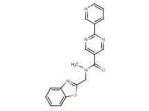 N-(1,3-benzothiazol-2-ylmethyl)-N-methyl-2-(3-pyridinyl)-5-pyrimidinecarboxamide