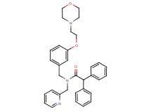 N-{3-[2-(4-morpholinyl)ethoxy]benzyl}-2,2-diphenyl-N-(2-pyridinylmethyl)acetamide