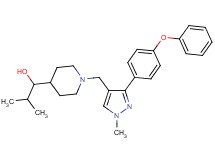 2-methyl-1-(1-{[1-methyl-3-(4-phenoxyphenyl)-1H-pyrazol-4-yl]methyl}-4-piperidinyl)-1-propanol