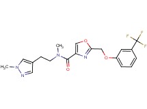 N-methyl-N-[2-(1-methyl-1H-pyrazol-4-yl)ethyl]-2-{[3-(trifluoromethyl)phenoxy]methyl}-1,3-oxazole-4-carboxamide