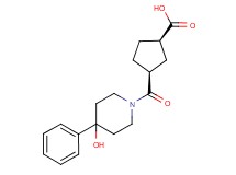 (1R*,3S*)-3-[(4-hydroxy-4-phenylpiperidin-1-yl)carbonyl]cyclopentanecarboxylic acid