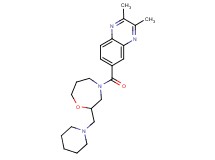 2,3-dimethyl-6-{[2-(1-piperidinylmethyl)-1,4-oxazepan-4-yl]carbonyl}quinoxaline